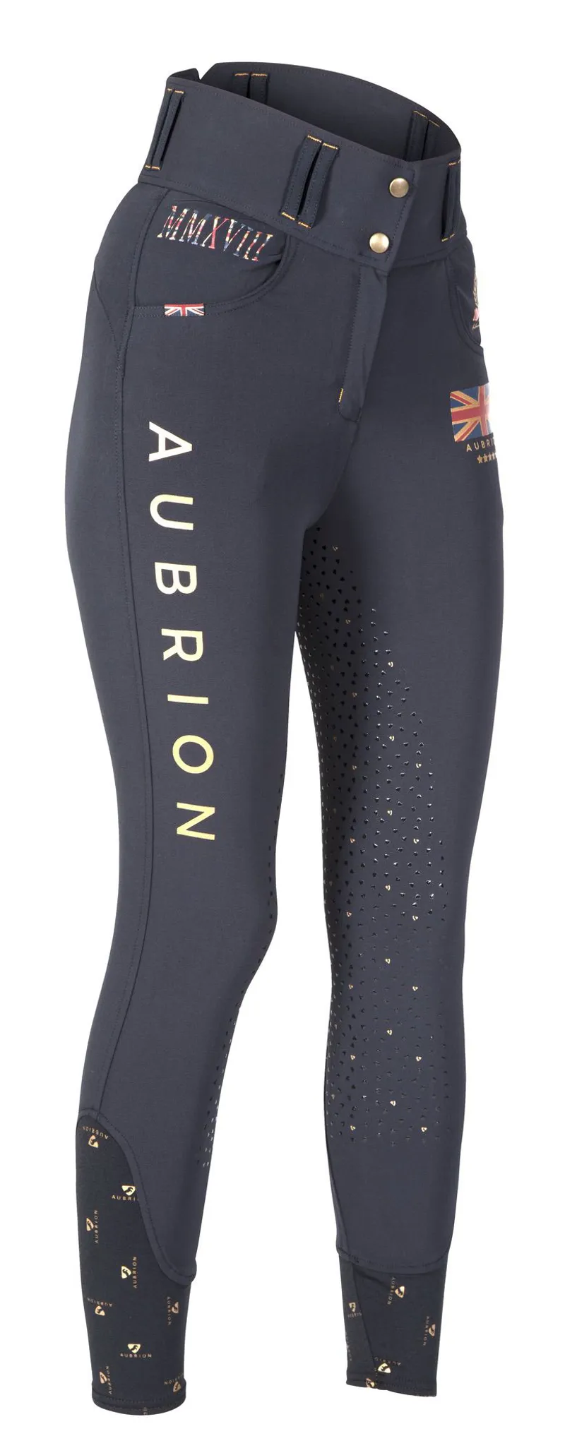 Shires Aubrion Team Girls Breeches - Black